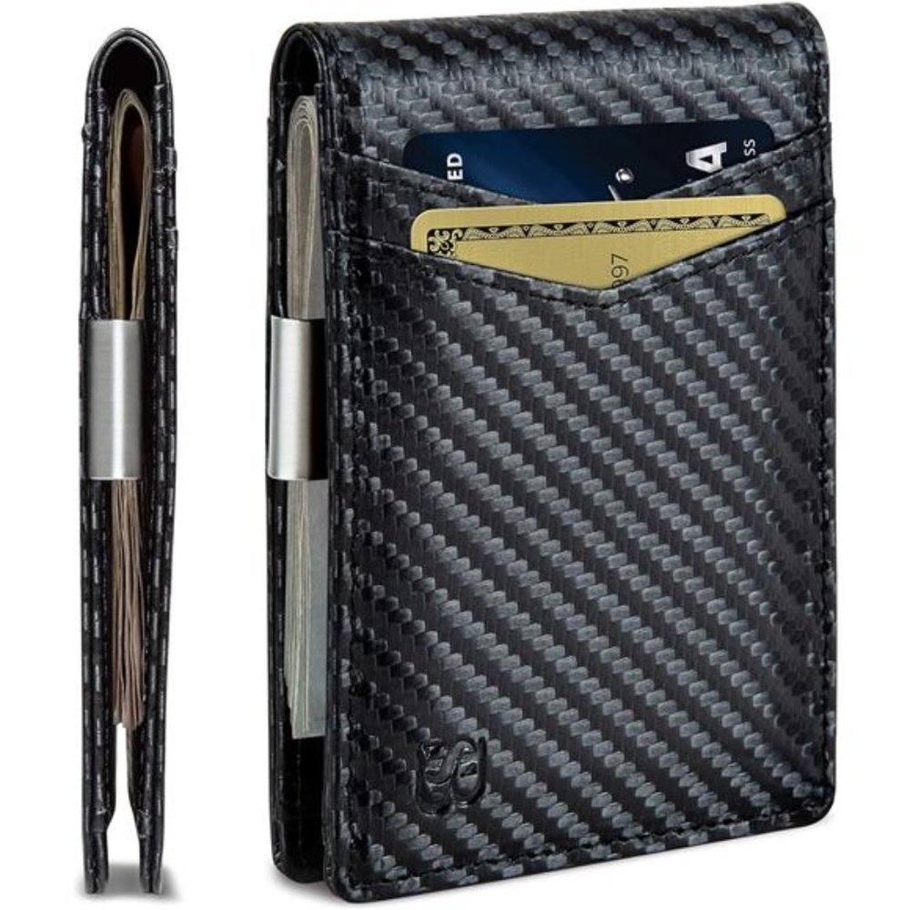 Men's Wallets slim Front Pocket RFID Blocking Card Holder Minimalist Mini Bifold